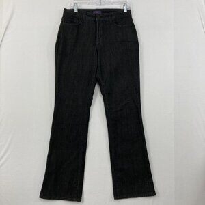 NYDJ size 10 Black/Gray Mid Rise Bootcut Jeans